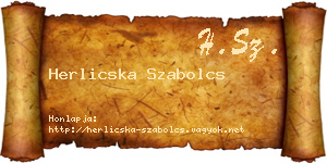 Herlicska Szabolcs névjegykártya