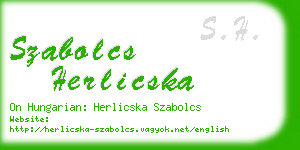 szabolcs herlicska business card